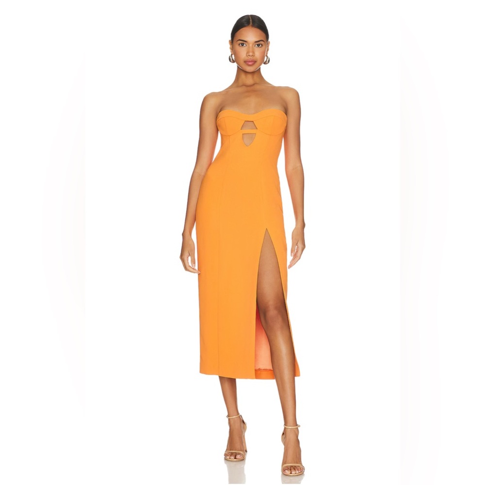 Bardot Orange Midi Dress 🍊